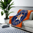Houston Astros Grunge  Cozy Blanket - American Baseball Club Mlb Orange  Soft Blanket, Warm Blanket