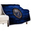 Buffalo Sabres Sherpa Blanket - Fiery Nhl Blue Wooden  Soft Blanket, Warm Blanket