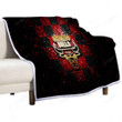 Chicago Bulls Sherpa Blanket - Glitter Nba Red Black Checkered  Soft Blanket, Warm Blanket