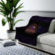 Colorado Rockies Cozy Blanket - Fire Mlb Violet And Black Lines Soft Blanket, Warm Blanket