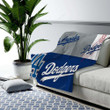 Los Angeles Dodgers On Gray White And Blue S Dodgers Cozy Blanket -  Soft Blanket, Warm Blanket