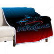 Miami Marlins Sherpa Blanket - Mia Mlb  Soft Blanket, Warm Blanket