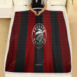 Toronto Raptors Fleece Blanket - Canadian Basketball Club Metal Red-Black Metal Mesh  Soft Blanket, Warm Blanket