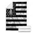 Brooklyn Nets Cozy Blanket - American Basketball Club American Flag Black And White Flag Soft Blanket, Warm Blanket