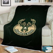 Milwaukee Bucks Sherpa Blanket - Basketball Crest  Soft Blanket, Warm Blanket