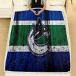 Vancouver Canucks Fleece Blanket - Grunge Nhl Hockey Soft Blanket, Warm Blanket