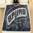 San Antonio Spurs Geometric Fleece Blanket - American Basketball Club Nba Soft Blanket, Warm Blanket