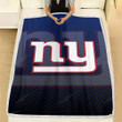 New York Giants Fleece Blanket - Blue Football Giants Soft Blanket, Warm Blanket