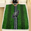 Philadelphia Eagles Fleece Blanket - Grass Football Lawn Soft Blanket, Warm Blanket