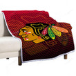 Chicago Blackhawks Sherpa Blanket - Nhl Hockey Illinois Soft Blanket, Warm Blanket