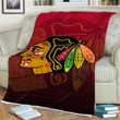 Chicago Blackhawks Sherpa Blanket - Nhl Hockey Illinois Soft Blanket, Warm Blanket