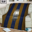 Golden State Warriors Sherpa Blanket - American Basketball Club Metal Yellow-Blue Metal Mesh  Soft Blanket, Warm Blanket