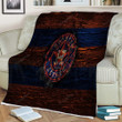 Houston Astros Sherpa Blanket - Fire Mlb Orange And Blue Lines Soft Blanket, Warm Blanket