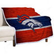 Denver Broncos Sherpa Blanket - Nfl Wooden American Football  Soft Blanket, Warm Blanket