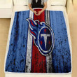 Tennessee Titans Nfl Fleece Blanket - Grunge Stone  Soft Blanket, Warm Blanket
