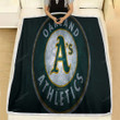 Oakland Athletics Fleece Blanket - American Baseball Team Green Stone Oakland Athletics Soft Blanket, Warm Blanket