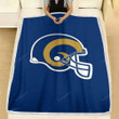 Ram Helmet Fleece Blanket - Rams Football Teams Soft Blanket, Warm Blanket