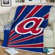 Braves Sherpa Blanket - Atlanta Baseball 1008  Soft Blanket, Warm Blanket