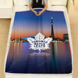 Toronto Maple Leafs Fleece Blanket - Hockey City Cn Tower Soft Blanket, Warm Blanket