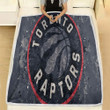 Toronto Raptors  Fleece Blanket - Canadian Basketball Club Geometric  Soft Blanket, Warm Blanket