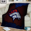 Denver Broncos Sherpa Blanket - Nfl American Football Afc Soft Blanket, Warm Blanket