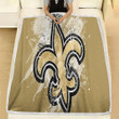 New Orleans Saints Fleece Blanket - Grunge American Football Team  Soft Blanket, Warm Blanket