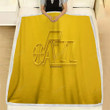 Utah Jazz Fleece Blanket - 3D Yellow 3D  Soft Blanket, Warm Blanket