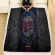 Minnesota Twins Fleece Blanket - Mlb Baseball Usa Soft Blanket, Warm Blanket
