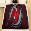 New Jersey Devils Fleece Blanket - American Hockey Team Red Stone New Jersey Devils Soft Blanket, Warm Blanket