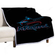 Miami Marlins Sherpa Blanket - Baseball Mlb1001  Soft Blanket, Warm Blanket