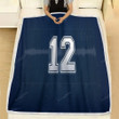 Seattle Seahawks 12  Fleece Blanket - Blue Seattle Seahawks  Soft Blanket, Warm Blanket