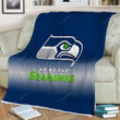 Green Eyes Seahawks Sherpa Blanket - Seattle Seahawks  Soft Blanket, Warm Blanket