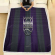 Sacramento Kings Fleece Blanket - American Basketball Club Metal Violet-Gray Metal Mesh  Soft Blanket, Warm Blanket