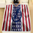 Tampa Bay Lightning Fleece Blanket - Silk American Flag Soft Blanket, Warm Blanket