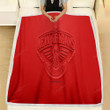 New Orleans Pelicans Fleece Blanket - 3D Red 3D  Soft Blanket, Warm Blanket