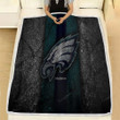 Philadelphia Eagles Black Stone Fleece Blanket - Nfl Nfc  Soft Blanket, Warm Blanket