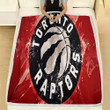 Toronto Raptors Grunge Canadian Basketball Club Fleece Blanket - Red Grunge Paint Splashes  Soft Blanket, Warm Blanket