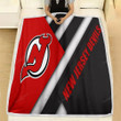 New Jersey Devils  Fleece Blanket - Nhl Red Black Abstraction Soft Blanket, Warm Blanket