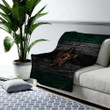 Dallas Stars Cozy Blanket - Fire Nhl Green And Black Lines Soft Blanket, Warm Blanket
