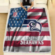Seahawks  Fleece Blanket - Flag Seattle Seahawks  Soft Blanket, Warm Blanket