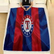 Texas Rangers Fleece Blanket - Silk American Baseball Club Red Blue Flag Soft Blanket, Warm Blanket
