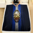 Philadelphia 76Ers Fleece Blanket - Golden Nba Blue Metal  Soft Blanket, Warm Blanket
