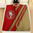 San Francisco 49Ers Fleece Blanket - Nfc West Nfl Red Brown Abstraction Soft Blanket, Warm Blanket