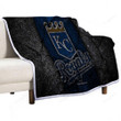 Kansas City Royals Sherpa Blanket - Mlb Baseball Usa Soft Blanket, Warm Blanket