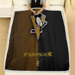 Pittsburgh Penguins Fleece Blanket - Hc Hockey Team Nhl Leather  Soft Blanket, Warm Blanket