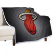 Miami Heat Sherpa Blanket - Basketball Heat1001 Soft Blanket, Warm Blanket