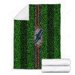 Miami Dolphins Cozy Blanket - Grass Football Lawn Soft Blanket, Warm Blanket