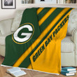 Green Bay Packers Sherpa Blanket - Nfc North Nfl Green Yellow Abstraction Soft Blanket, Warm Blanket