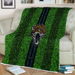 Jacksonville Jaguars Sherpa Blanket - Grass Football Lawn Soft Blanket, Warm Blanket