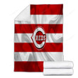 Cincinnati Reds Cozy Blanket - Silk American Baseball Club Red White Flag Soft Blanket, Warm Blanket